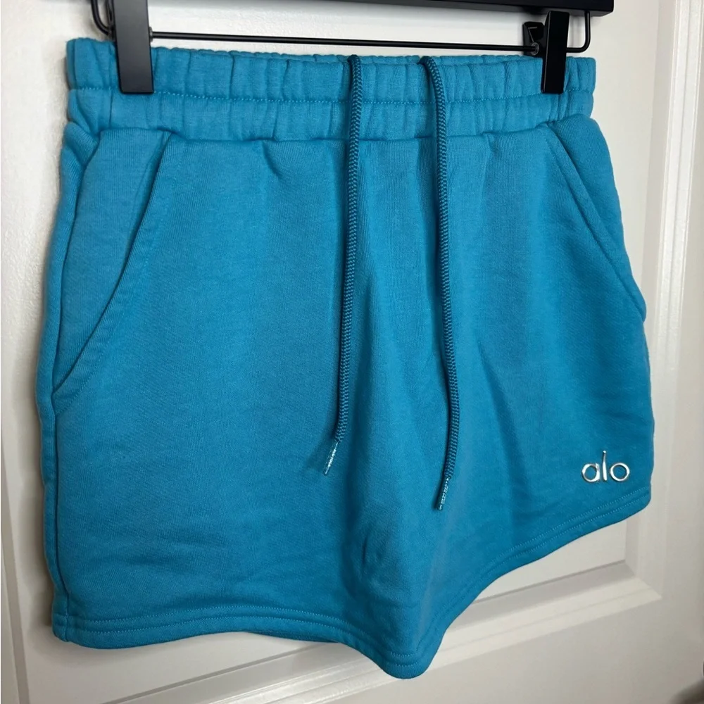 Alo Accolade high waisted sweat skirt blue/teal athletic size XXS